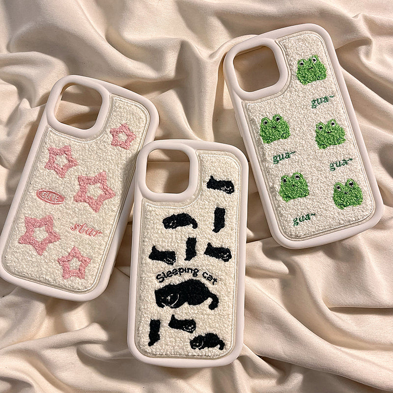 Plush Embroidery Phone Case
