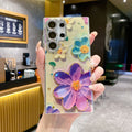 Rhinestone Oil Painting Floral Phone Case