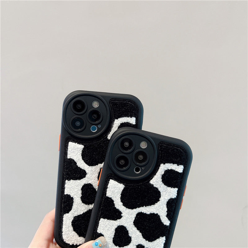 Plush Cow Print iPhone Case