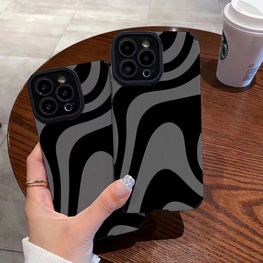 Dark Zebra Print iPhone Case