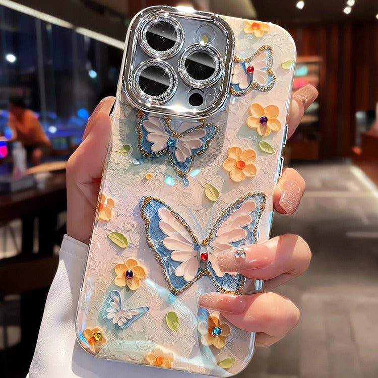 Butterfly & Flowers iPhone Case