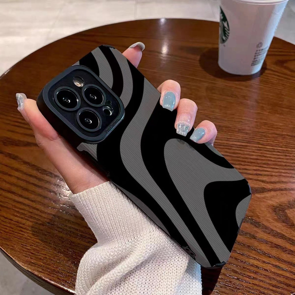 Dark Zebra Print iPhone Case