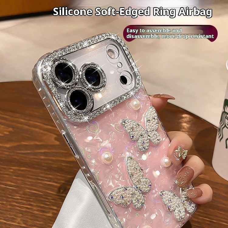 3D Pearl Butterfly iPhone Case