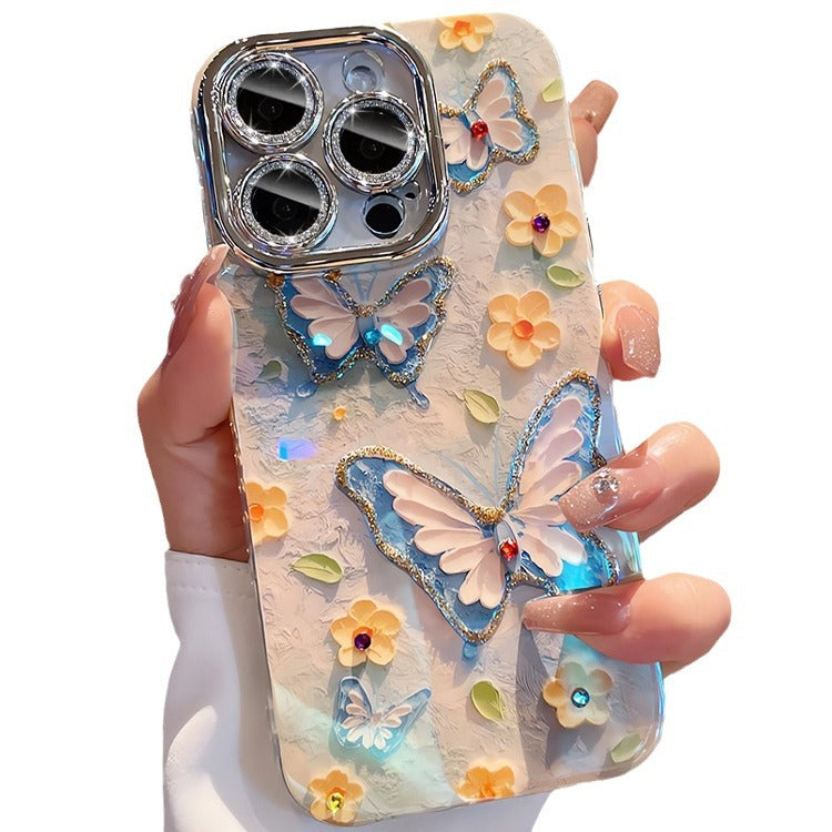 Butterfly & Flowers iPhone Case