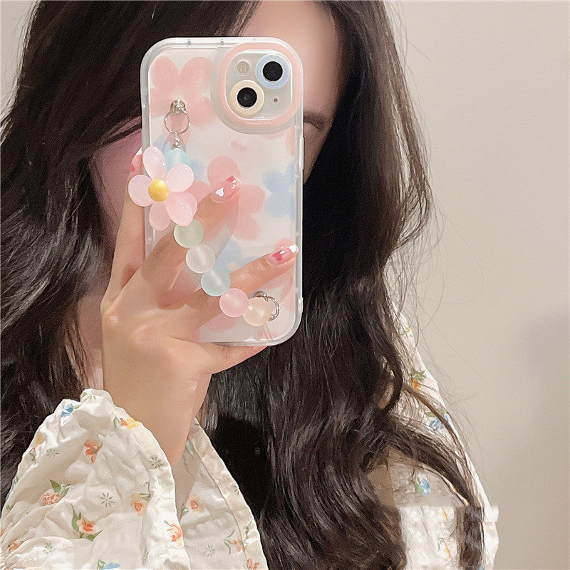 Flower Phone Case with Wristlet