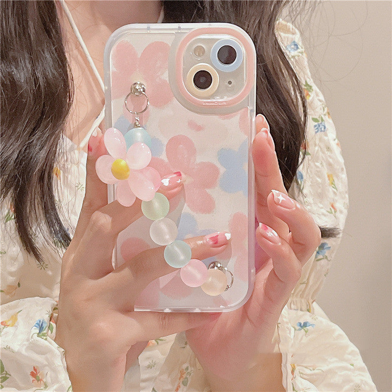 Flower Phone Case with Wristlet