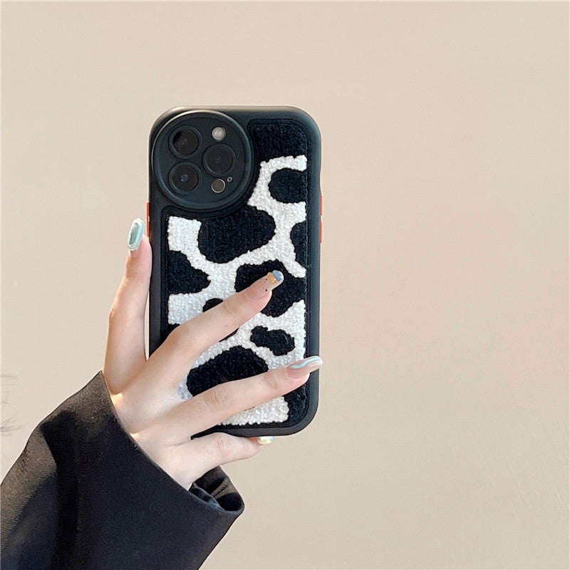 Plush Cow Print iPhone Case
