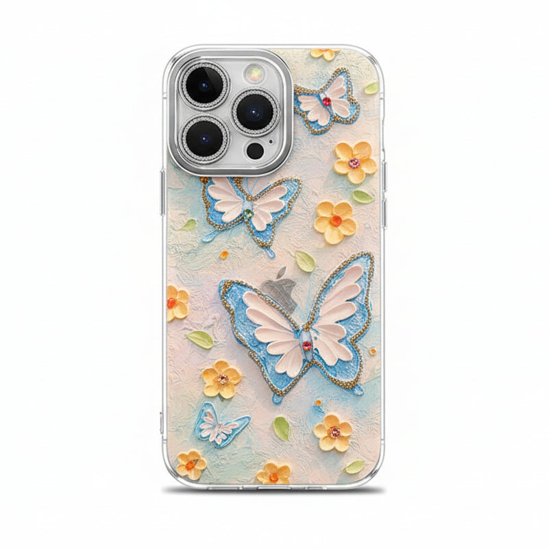 Butterfly & Flowers iPhone Case
