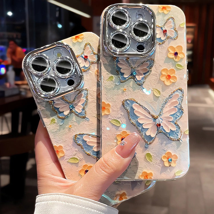Butterfly & Flowers iPhone Case