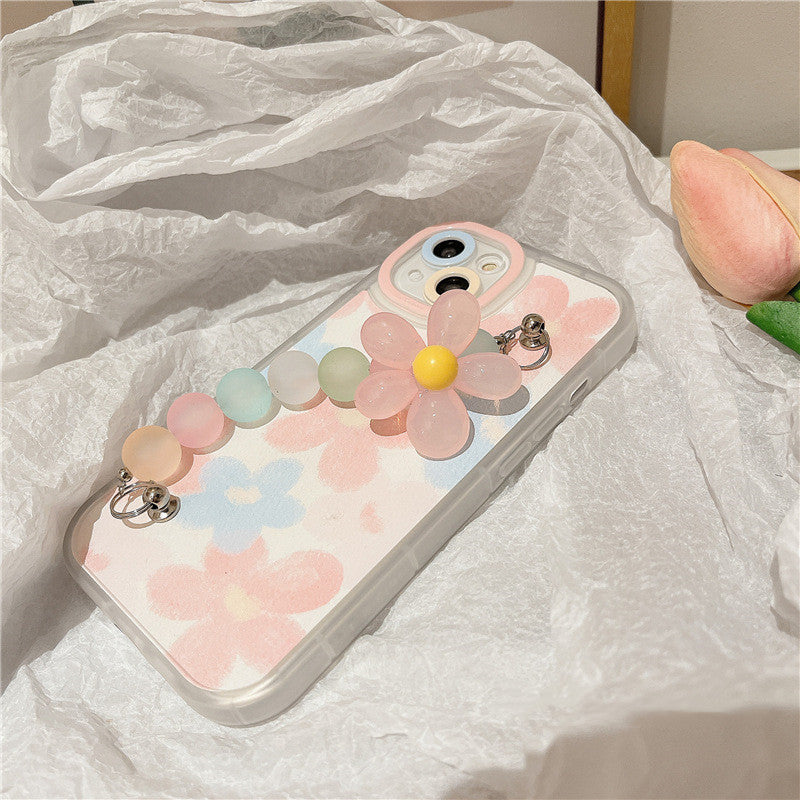 Flower Phone Case with Wristlet
