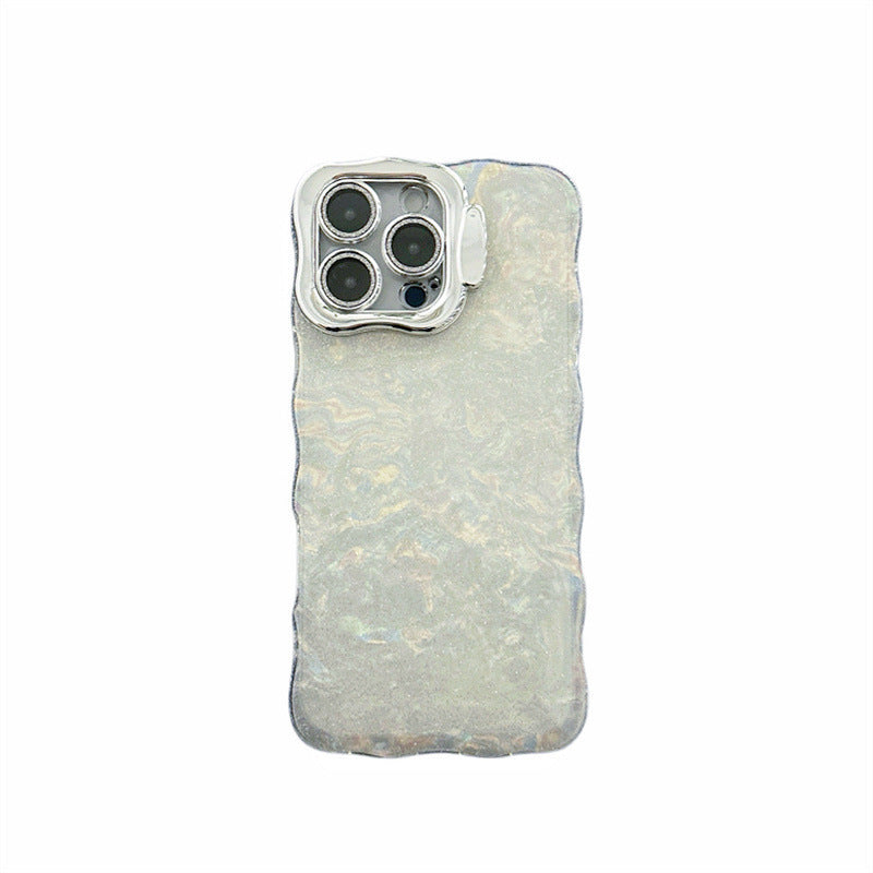 Wave Floral iPhone Case with Lens Bracket